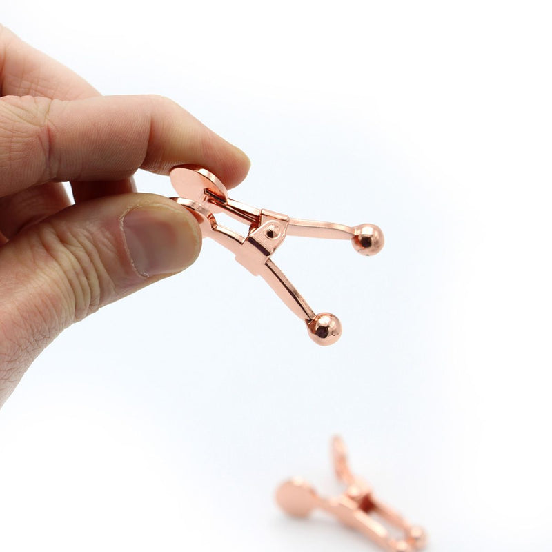 Kiotos - Knijper Tepelklemmen met Balvormige Uiteindes - Extra Sensaties - Rosé Goud-Laced-up.nl
