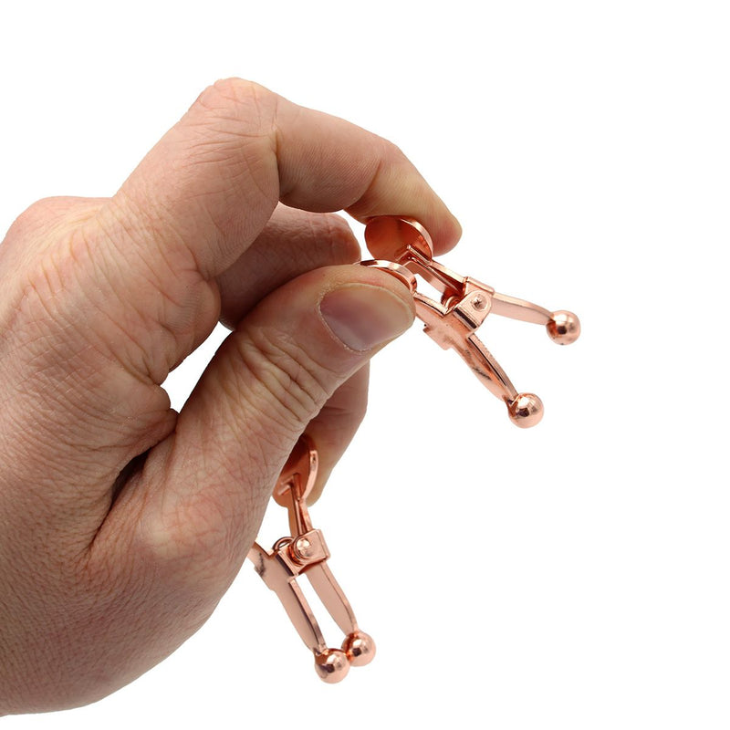 Kiotos - Knijper Tepelklemmen met Balvormige Uiteindes - Extra Sensaties - Rosé Goud-Laced-up.nl
