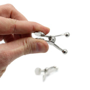 Kiotos - Knijper Tepelklemmen met Balvormige Uiteindes - Extra Sensaties - Zilver-Laced-up.nl