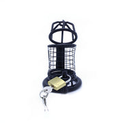 Kiotos - Jaula de castidad de malla metálica - Negro-Erotiekvoordeel.nl
