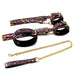 Kiotos Leather - BDSM Set 3-delig Met Reptielenprint - Goud/Roze-Laced-up.nl