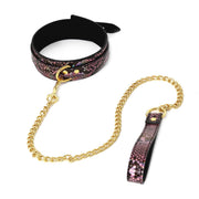 Kiotos - BDSM Set 3-delig Met Reptielenprint - Goud/Roze-Erotiekvoordeel.nl