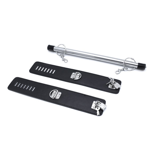 Kiotos - Bondage Bar - Met Voetboeien - PU Leer - Zwart-Erotiekvoordeel.nl