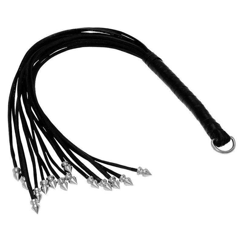Kiotos Leather - Flogger- Zweep Met Stalen Uiteinden - Heavy Impact-Laced-up.nl
