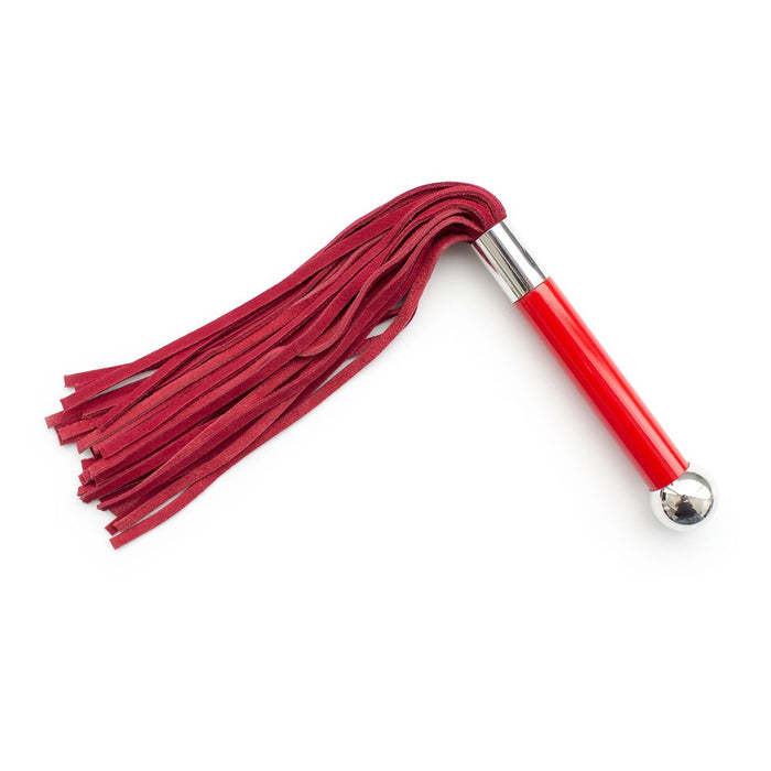Kiotos Leather - Flogger Met Acryl Handvat - Rood-Laced-up.nl