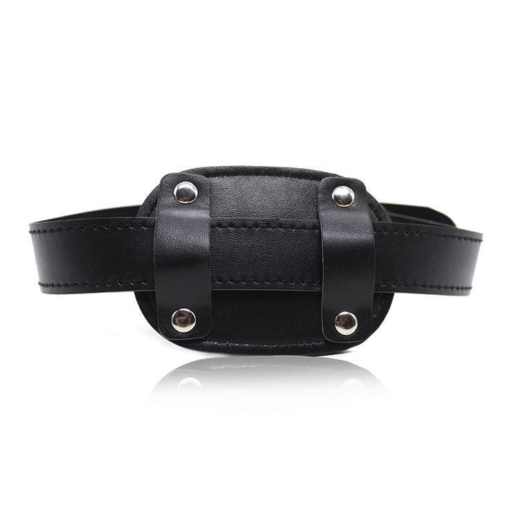 Kiotos Leather - Gag - Penis Gag Lang - PU Leer - Insteeklengte 9 cm - Zwart-Laced-up.nl