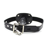 Kiotos Leather - Gag - Penis Gag Lang - PU Leer - Insteeklengte 9 cm - Zwart-Laced-up.nl