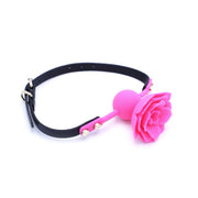 Kiotos Leather - Gag Siliconen Roos - Roze-Laced-up.nl