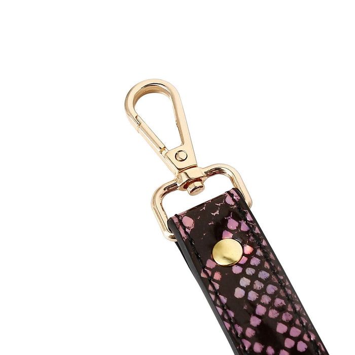 Kiotos Leather - Handboeien Met Reptielenprint - Goud/Roze-Laced-up.nl