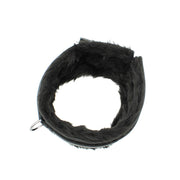 Kiotos Leather - Lederen Collar met Pluizige Binnenkant - Verstelbaar - Zwart-Laced-up.nl