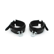 Kiotos Leather - Lederen Enkelboeien met Gesp en Metalen Beugelsluiting - Zwart-Laced-up.nl