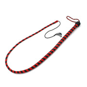 Kiotos Leather - Lederen Single Tail Zweep - 140 cm - Zwart/Rood-Laced-up.nl