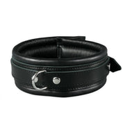 Kiotos - Leren Collar 5 cm Gevoerd - Zwart-Erotiekvoordeel.nl