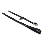 Kiotos Leather - Leren Collar Met Leiband Met Rainbow Gekleurde Metalen Gesp-Laced-up.nl