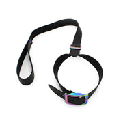Kiotos Leather - Leren Collar Met Leiband Met Rainbow Gekleurde Metalen Gesp-Laced-up.nl