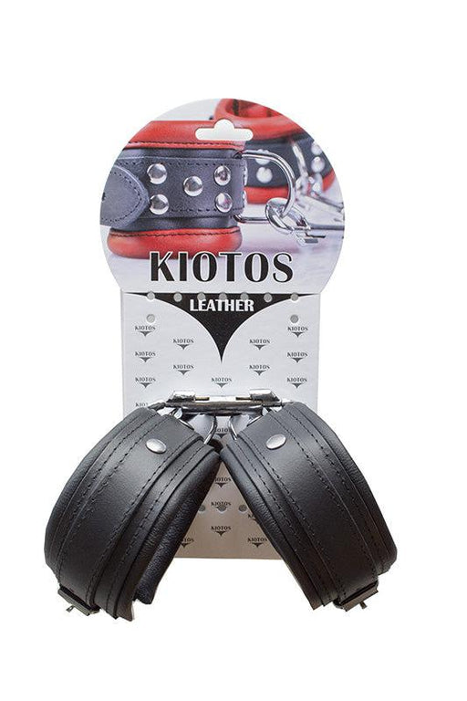 Kiotos - Leren Enkelboeien 5 cm Breed Gevoerd - Zwart-Erotiekvoordeel.nl