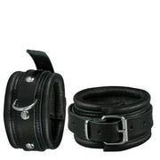 Kiotos - Leren Enkelboeien 5 cm Breed Gevoerd - Zwart-Erotiekvoordeel.nl