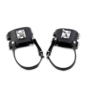 Kiotos Leather - Leren Enkelboeien Met Heavy Duty o-ring En Extra bandje onder de voeten - Zwart-Laced-up.nl