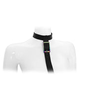 Kiotos - Leren Halsband Met Leiband Rainbow-Laced-up.nl
