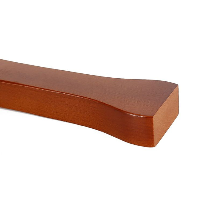 Kiotos - Paddle van PU leer met houten handvat - Bruine Plak - Lengte 30 cm-Laced-up.nl