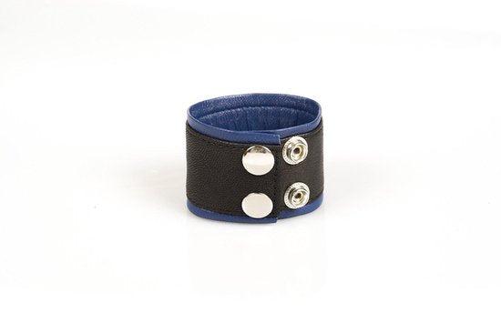 Kiotos Leather - Polsband - Leren Armband - Blauw Zwart-Laced-up.nl
