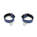 Kiotos Leather - Polsboeien Leder met Kleine O-ring - Blauw-Laced-up.nl