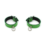 Kiotos - Polsboeien Leder met Kleine O-ring - Groen-Erotiekvoordeel.nl