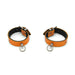 Kiotos Leather - Polsboeien Leder met Kleine O-ring - Oranje-Laced-up.nl