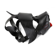Kiotos Leather - Puppy Masker - Dog Hood - Kunstleer - Zwart-Laced-up.nl