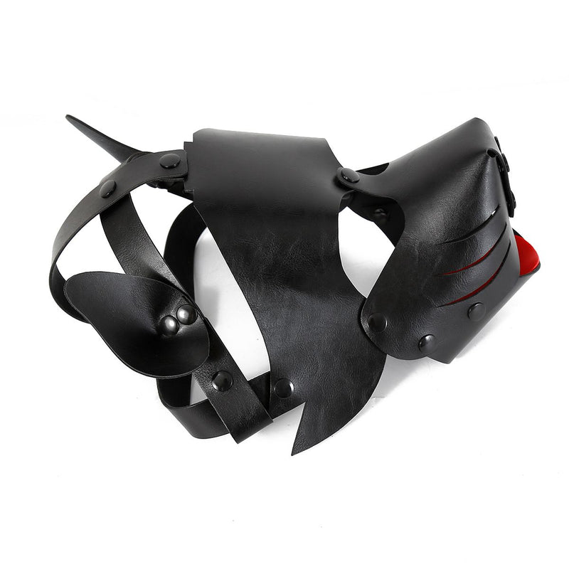Kiotos Leather - Puppy Masker - Dog Hood - Kunstleer - Zwart-Laced-up.nl