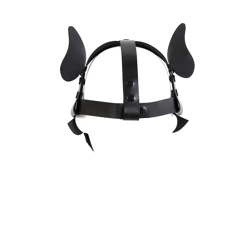 Kiotos - Puppy Masker - Dog Hood - Kunstleer - Zwart-Erotiekvoordeel.nl