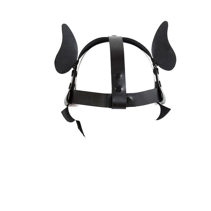 Kiotos Leather - Puppy Masker - Dog Hood - Kunstleer - Zwart-Laced-up.nl