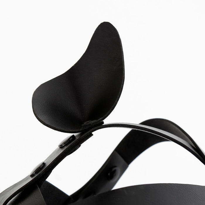 Kiotos Leather - Puppy Masker - Dog Hood - Kunstleer - Zwart-Laced-up.nl