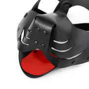 Kiotos Leather - Puppy Masker - Dog Hood - Kunstleer - Zwart-Laced-up.nl
