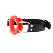 Kiotos Leather - Rode Mondknevel met Rode Lippen - Fascinerende Toevoeging voor Intiem Plezier-Laced-up.nl