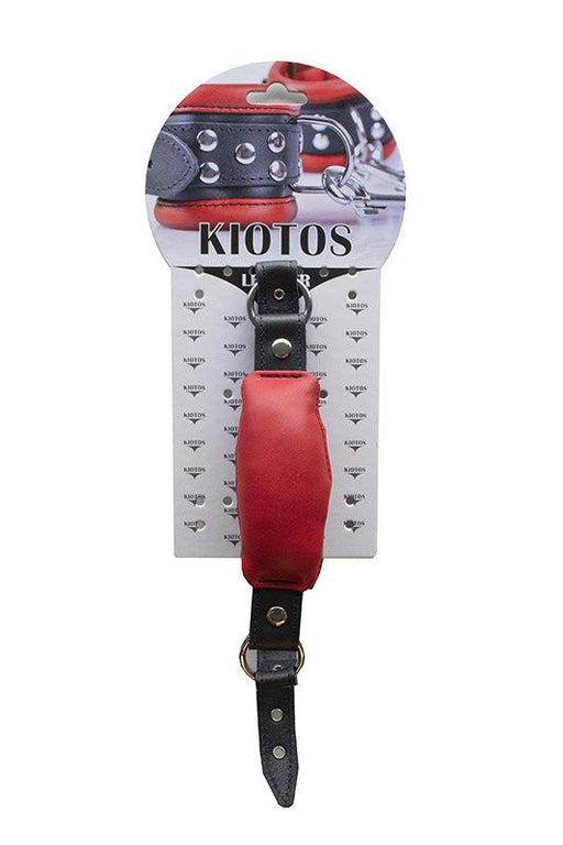 Kiotos Leather - Silence Straight gag - rode mondknevel-Laced-up.nl