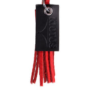 Kiotos Leather - Sleutelhanger Met Leren Zweepje - Rood-Laced-up.nl