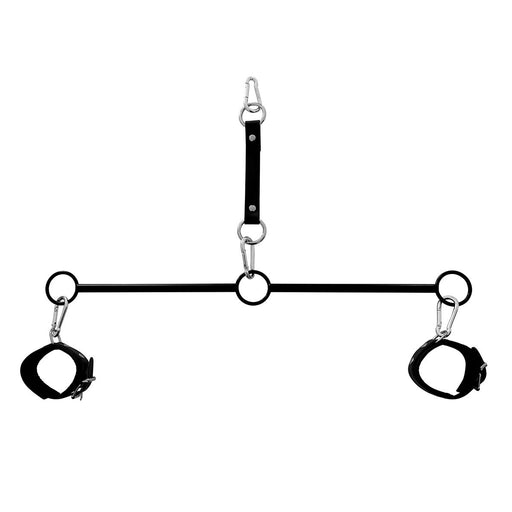 Kiotos - Spreidstang - Bondage Stang - Met Drie RIng-Openingen - Met Handboeien & Enkelboeien-Erotiekvoordeel.nl