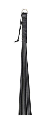 Kiotos Leather - Stevige Zwarte Flogger - Zweep-Laced-up.nl