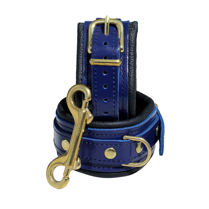 Kiotos Leather - Voetboeien Leer - Blauw-Laced-up.nl
