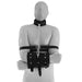 Kiotos - Leren Bondagemanchet Met Kettingen En Collar-Laced-up.nl