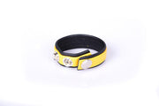 Kiotos - Leather Cock Strap - Black/Yellow - Laced-up.nl