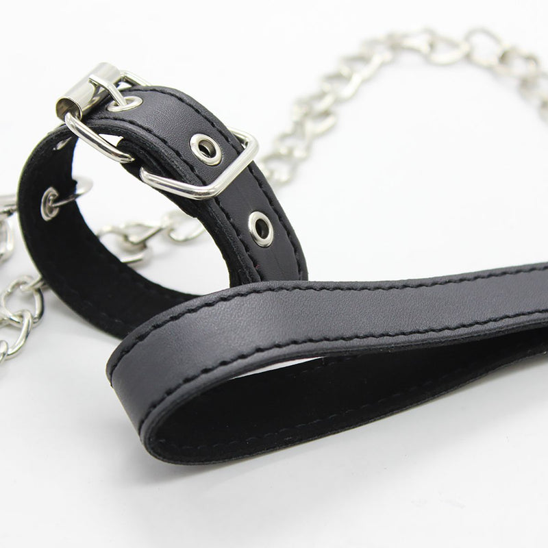 Kiotos - Leren penis/bal strap Met leiband-Laced-up.nl