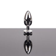Kiotos - Lichtgewicht Buttplug Metaal Met Wit Kristal - Medium-Erotiekvoordeel.nl