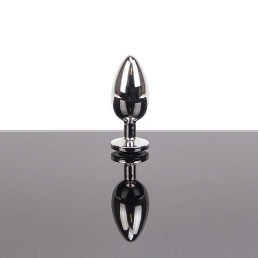 Kiotos - Lichtgewicht Buttplug Metaal Met Wit Kristal - Small-Erotiekvoordeel.nl