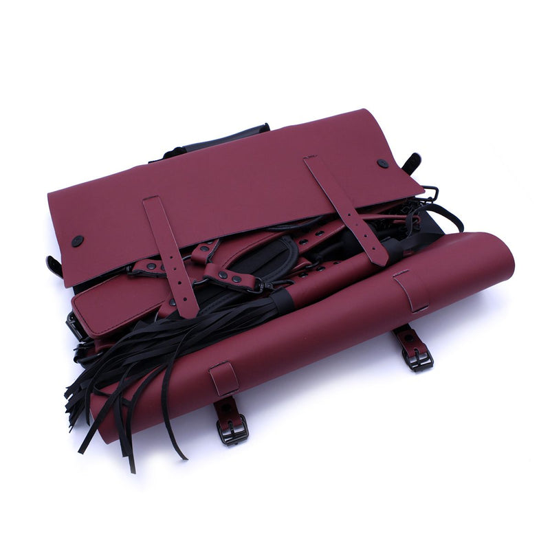Kiotos - Luxe Bondageset Met Opbergtas - Bordeauxrood/Zwart-Laced-up.nl
