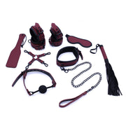 Kiotos - Luxe Bondageset Met Opbergtas - Bordeauxrood/Zwart-Laced-up.nl