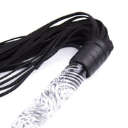 Kiotos - Luxe Flogger Met Glazen Handvat - Zwart-Laced-up.nl