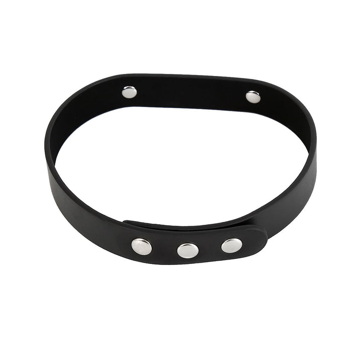 Kiotos - Luxe PU Leren Collar Met naamplaatje SLAVE-Laced-up.nl