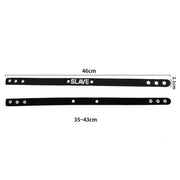 Kiotos - Luxe PU Leren Collar Met naamplaatje SLAVE-Laced-up.nl